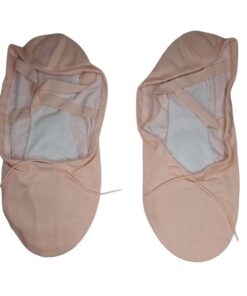 Canvas Ballet Split Leather Sole - Pink - UK 7