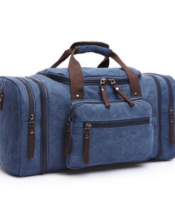 Canvas Duffel Bag Carry-on Overnight Bag - Blue