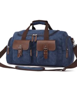 Canvas Duffle Bag For Travel Carry-on Bag - Blue
