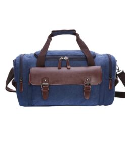 Canvas Duffle Bag For Travel Overnight Carry-on Bag - Blue