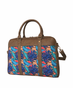 Canvas Floral Women Laptop Bag - Khaki