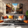 Canvas Wall Art - A Retro-Style Cityscape - HC0034