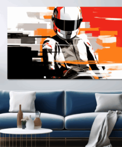 Canvas Wall Art - Abstract Race Driver - JT0270