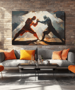 Canvas Wall Art - ASurrealistic Boxer Interpretation - HC0023