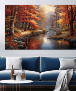 Canvas Wall Art - Autumn Serenade Abstract - JT0259