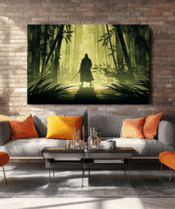 Canvas Wall Art - Bamboo Stylized Depiction - HC0004