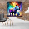 Canvas Wall Art - Big 5 Moms and Babes Rhino