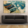 Canvas Wall Art - Boats on a Calm Shoreline - IM1370