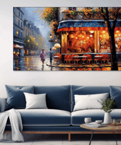 Canvas Wall Art -Cafe Culture Abstract - BK0328