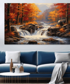 Canvas Wall Art - Cascade of Colours Abstract - JT0257