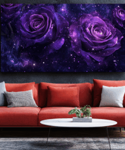 Canvas Wall Art - Celestial Roses - BX0055