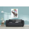 Canvas Wall Art Colour Full Elephant