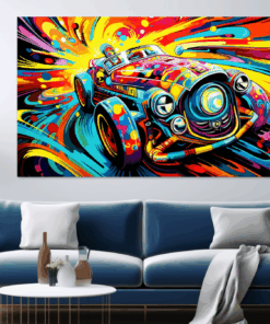 Canvas Wall Art - Comic Speedster Abstract - JT0268