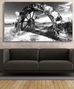 Canvas Wall Art - Distorted Wagon Wheel - IM1394