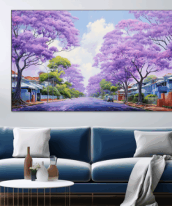 Canvas Wall Art - Dreamy Suburban Boulevard - JT0207