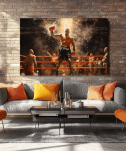 Canvas Wall Art - Dynamic Boxing Painting - HC0016