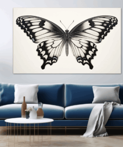 Canvas Wall Art - Elegant Flutter Butterfly - JT0329
