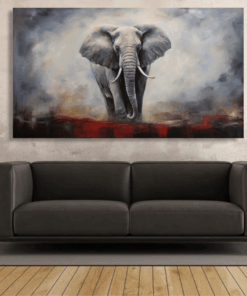Canvas Wall Art - Elephant Serenity Abstract - IM1303