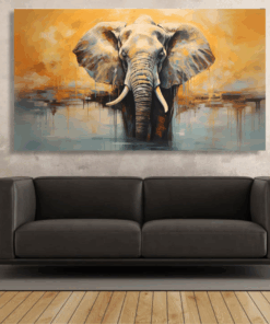 Canvas Wall Art - Elephant Serenity Abstract - IM1304