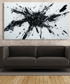 Canvas Wall Art - Explossive Ink Burst - IM1383