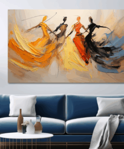 Canvas Wall Art -Figures in Motion Abstract - JT0221