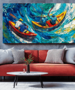 Canvas Wall Art - Fishermen at Work - BX0205