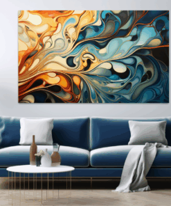 Canvas Wall Art - Fluid Dynamics Abstract - JT0302