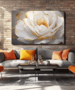 Canvas Wall Art -Glided Bloom Abstract - HC0093