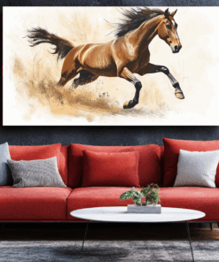 Canvas Wall Art - Horse Graceful Gallop - BX0100