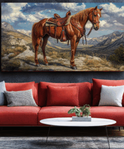 Canvas Wall Art - Horse western Heritage - BX0099