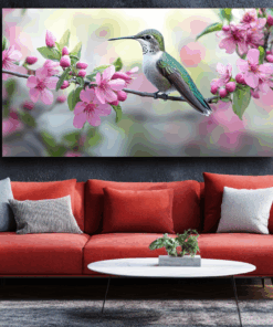 Canvas Wall Art - Hummingbird Serenade - BX0037