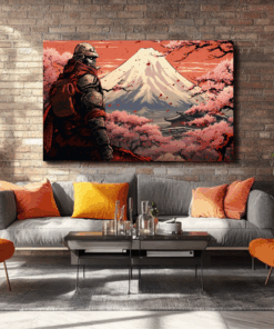 Canvas Wall Art - Intricate Woodbloack Samurai - HC0003