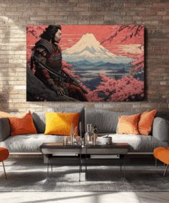 Canvas Wall Art -IntricateWoodblock Samaurai - HC0002