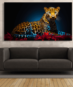 Canvas Wall Art - Leopard Elegance Portrait - IM1301