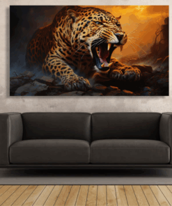 Canvas Wall Art - Leopard Ferosity Portrait - IM1307