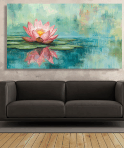 Canvas Wall Art - Lotus Blossom Reflections - IM1335