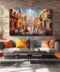 Canvas Wall Art - Mexican Depiction Painting - HC0048