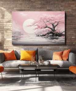 Canvas Wall Art - Minimalist Blossom Abstract - HC0005