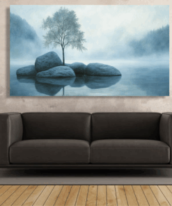 Canvas Wall Art - Misty Morning Landscape - IM1355