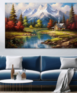 Canvas Wall Art - Mountain Retreat Abstract - JT0258