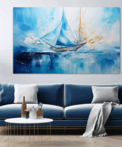 Canvas Wall Art - Oceanic Harmony Abstract - JT0287