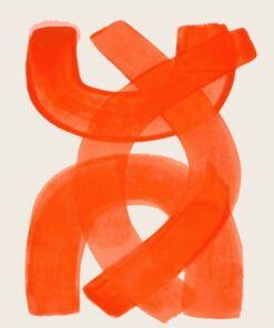 Canvas wall art - Orange Strokes