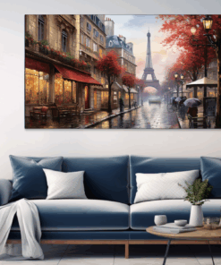 Canvas Wall Art - Parisian Stroll Abstract - BK0325