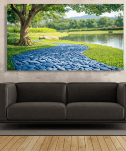 Canvas Wall Art - Pebble Pathway Abstract - IM1353