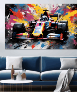 Canvas Wall Art - Racing Rebellion Abstract - JT0266
