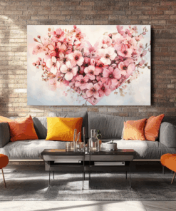 Canvas Wall Art - Romantic Blossoms Abstract - HC0150