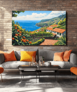 Canvas Wall Art - Scenic Madeira Abstract - HC0070