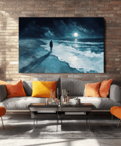 Canvas Wall Art - Seaside Solitude Abstract - HC0153