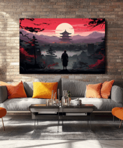 Canvas Wall Art - Serene Japanese Night Scene - HC0012