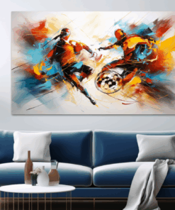 Canvas Wall Art -Soccer Symphony Abstract - JT0247